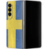 Sweden Flag Distressed Galaxy Z Fold4 5G Skin